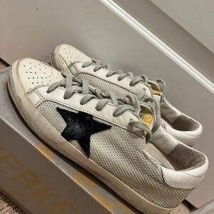 Golden Goose Cream Sneakers with Black Star